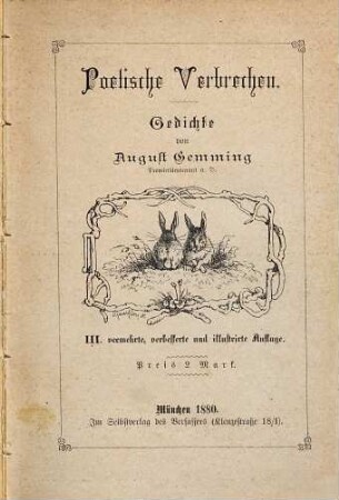 Poetische Verbrechen : Gedichte