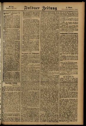 Zweite Ausgabe vom Samstag, den 09. Juni 1917.