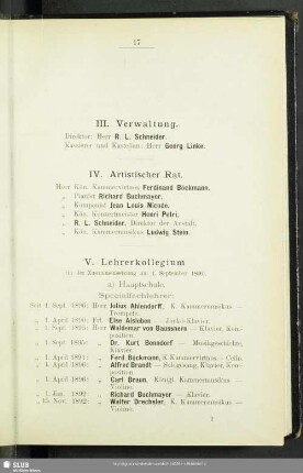 IV. Artistischer Rat