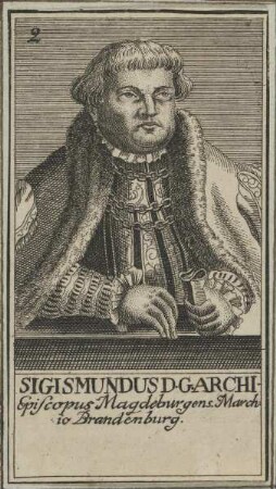 Bildnis des Markgrafen Sigismund von Brandenburg, Bischof von Halberstadt