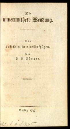 Die unvermuthete Wendung