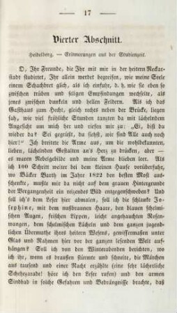 Vierter Abschnitt. Heidelberg. - Erinnerungen aus der Studienzeit