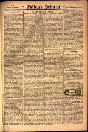 Zweite Ausgabe vom Sonntag, den 16. Januar 1927.