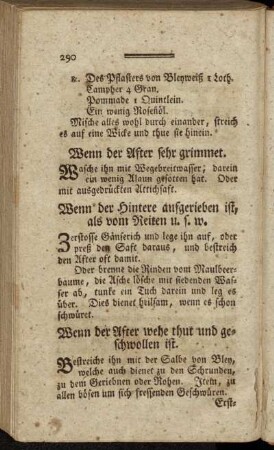 Wenn der After wehe thut und geschwollen ist
