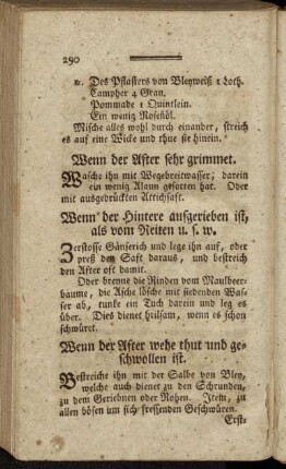Wenn der After wehe thut und geschwollen ist