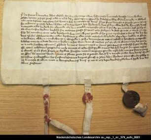Die Visitatoren des Zisterzienserordens tadeln das Kloster Ihlow = OUB I, Nr. 549, S. 484 Anhängende Siegel 1 und 2 verloren, 3 beschädigt erhalten