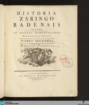 2: Historia Zaringo Badensis