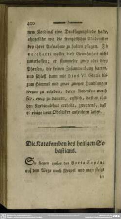 Die Katakomben des heiligen Sebastians