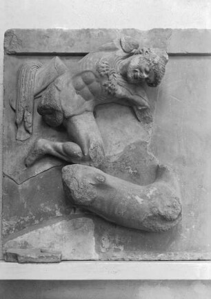 Metope: Herakles fängt die keryneische Hindin