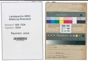 Entnazifizierung Julius Raumann , geb. 27.10.1897 (Kaufm.Angestellter)