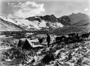 Verschneites Lager : Verschneites Lager im "Cassiri Tal"