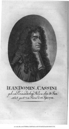 Iean. Domin. Cassini