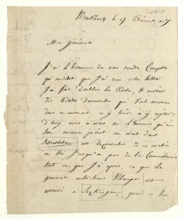 Eigenhändiger Brief mit Unterschrift