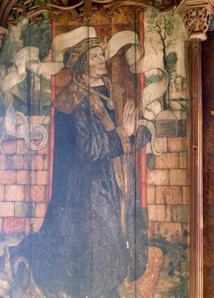 Zyklus mit Kaisern, Sibyllen und Heiligen — Kniender Stifter, möglicherweise Heinrich Geismar