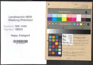 Entnazifizierung Edelgard Napp , geb. 02.03.1919 ()