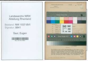 Entnazifizierung Eugen Saul , geb. 11.09.1909 (Angestellter)
