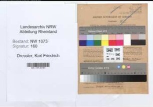 Entnazifizierung Karl Friedrich Dressler , geb. 29.01.1881 (Dolmetscher)