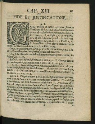 Cap. XIII. De Fide Et Iustificatione