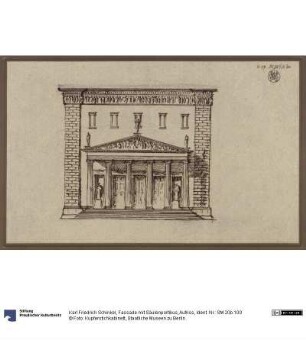 Fassade mit Säulenportikus, Aufriss