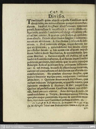 Cap. II. Divisio
