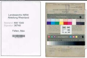 Entnazifizierung Max Felten , geb. 06.09.1884 (Braumeister)
