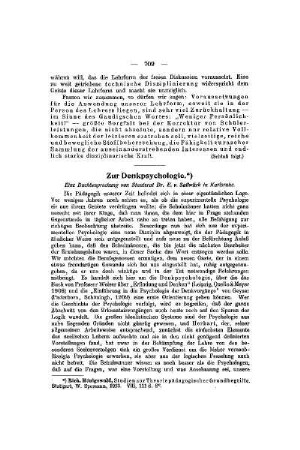 Zur Denkpsychologie : eine Buchbesprechung