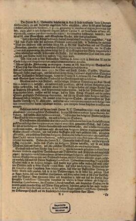 Votum commune Catholicorum vom 13. Aug. 1728 auf der Herrn Augsburgischen Confessions-Verwandten Votum ... vom 27. Oct. 1727 die Pfaltz-Zweingenberg. Lehensache betreffend