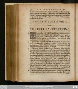 Caput Decimum-Septimum, De Christi Satisfactione.
