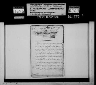 Bereinigung der Grenzstreitigkeiten zwischen Württemberg und Sigmaringen