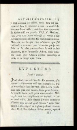 LVIe Lettre. Jeudi à minuit.