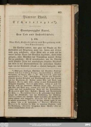 Vierter Theil. Eschatologie.