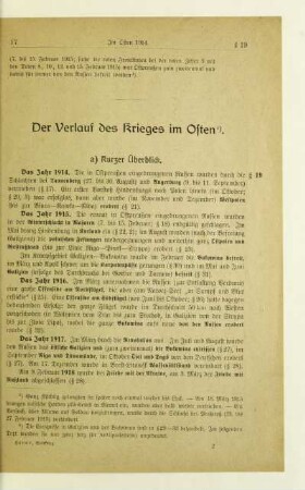 Der Verlauf des Krieges im Osten