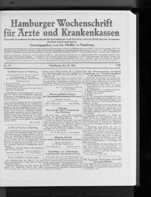 Leipziger Verband der Ärzte Deutschlands Gau Hamburg