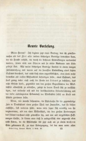 Neunte Vorlesung