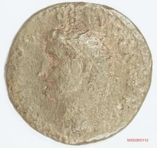 Römische Münze, Nominal As, Prägeherr Titus für Divus Augustus, Prägeort Rom, Original