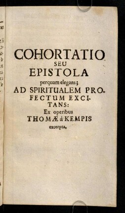 957-979, Cohortatio Ad Spiritualem Profectum