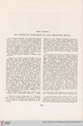 36: Ks. Stanisław Bednarski TJ jako historyk sztuki