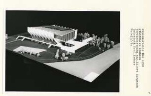 Stadthalle, Berlin-Spandau (Diplomarbeit bei Willy Kreuer): Modellfoto