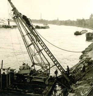 Sicherung von Uferwänden mit MV-Pfählen, ohne Datum