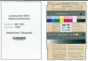 Entnazifizierung Margarete Hekkermann, geb. 24.06.1897 ()