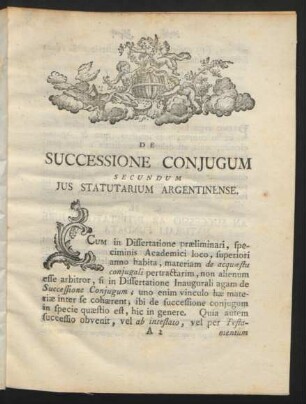 De Successione Coniugum Secundum Ius Statutarium Argentinense.