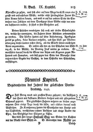 Neuntes Kapittel. Begebenheiten des Jahres der glücklichen Vorbedeutung, 1142.