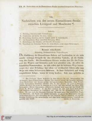 6: Nachrichten von der neuen Eisenschienen-Straße zwischen Liverpool und Manchester, [1]