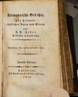 Allemannische Gedichte