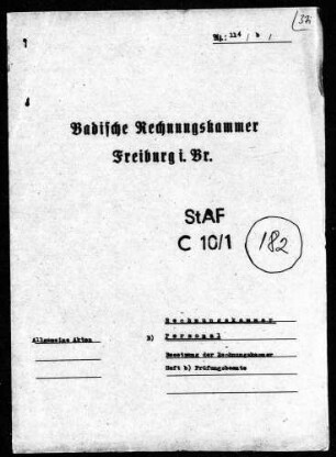 Personelle Besetzung der Rechnungskammer