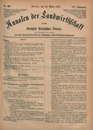 No. 21. Berlin, den 12. März 1873. XIII. Jahrgang.