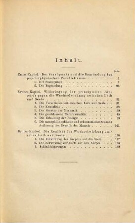 Die Wechselwirkung zwischen Leib und Seele : eine Kritik der Theorie des psychophysischen Parallelismus