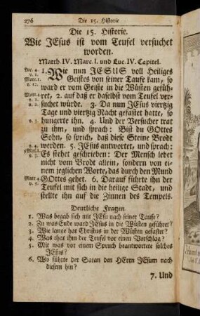 276-282, Die 15. - 16. Historie
