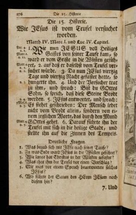 276-282, Die 15. - 16. Historie