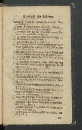 Verzeichniß aller Schriften